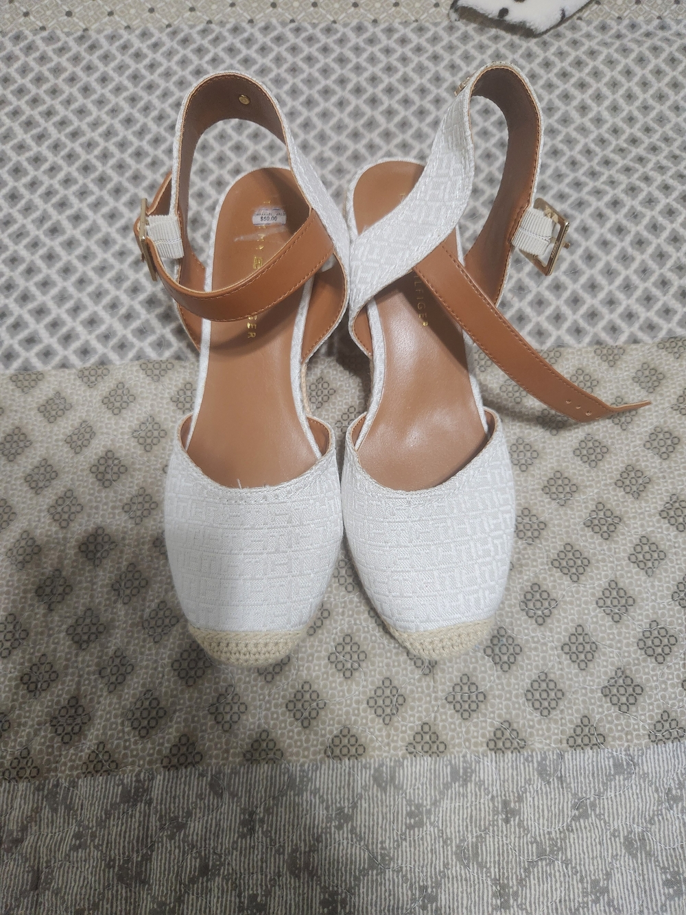 Tommy Hilfiger, Womens, Nilsa, Ivory Multi, 7.5, M